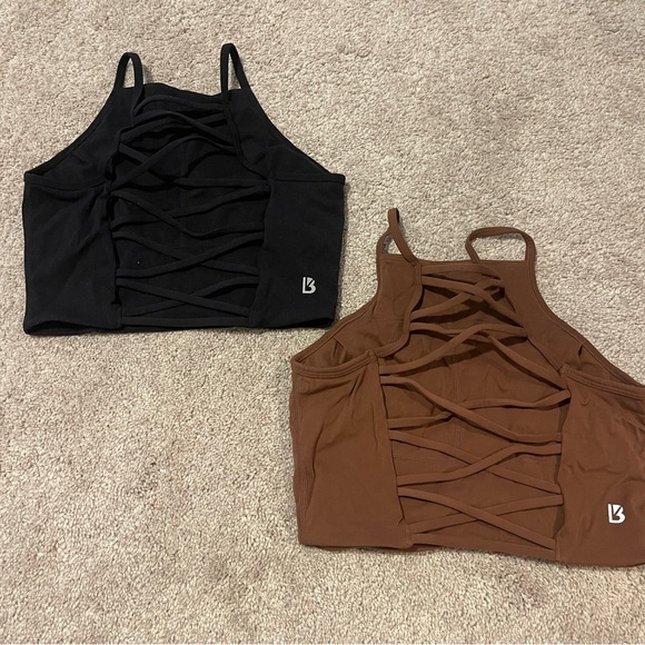 Buffbunny Collection Tops - BuffBunny Strappy Ivy Crop Tops in Black and Brown